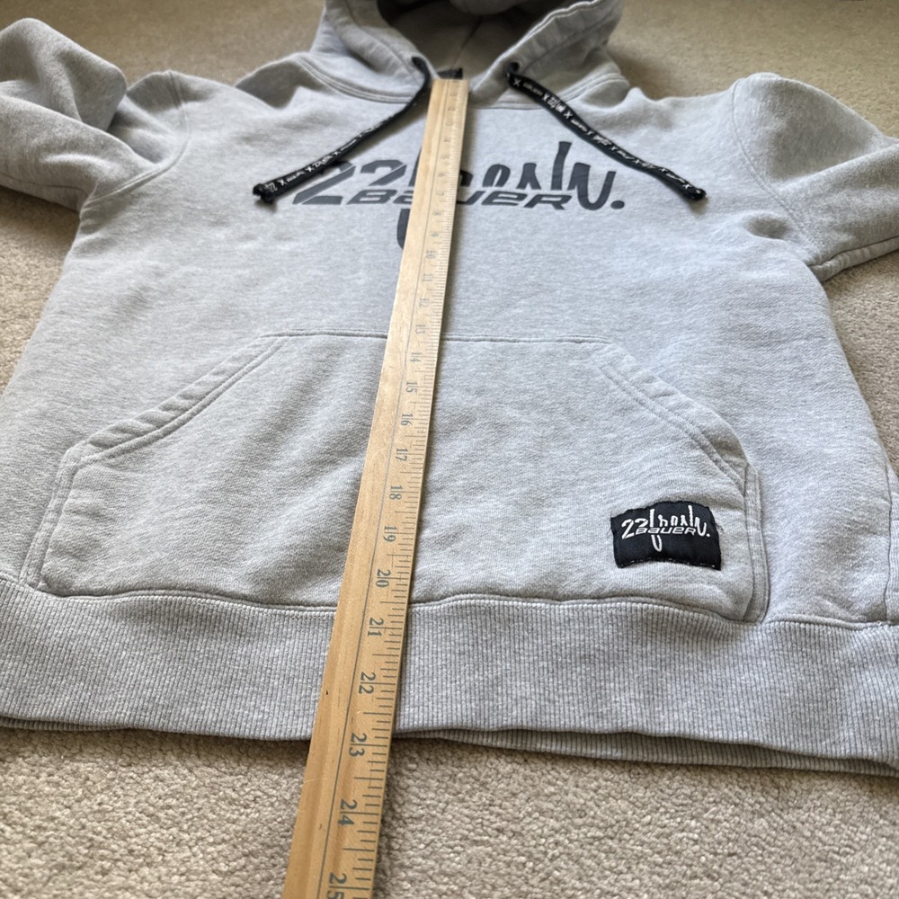 Bauer x 22Fresh Pullover Hoodie Gray Fleece Hockey Men's XS - Picture 5 of 10